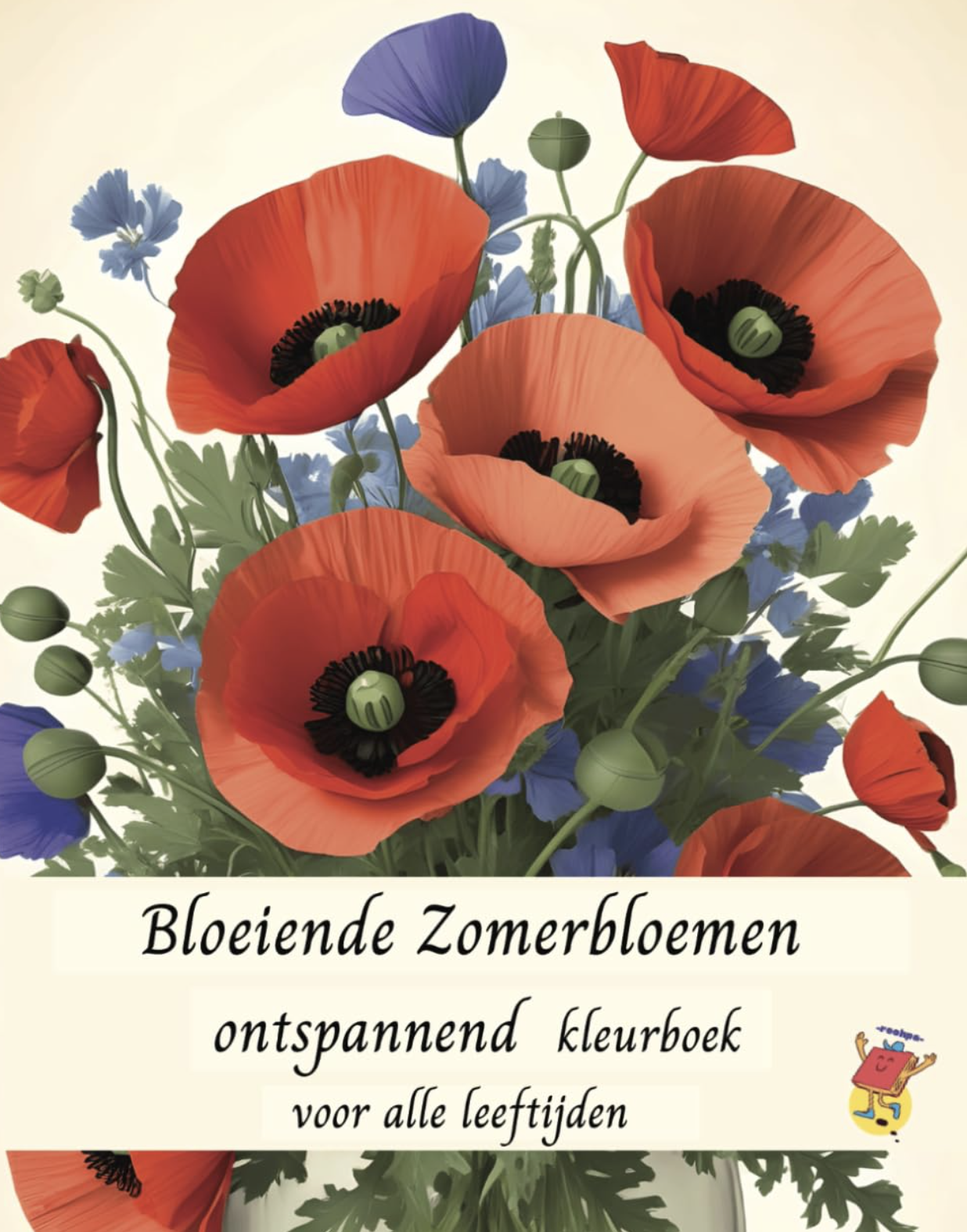 Bloeiende Zomerbloemen kleurboek voorkant