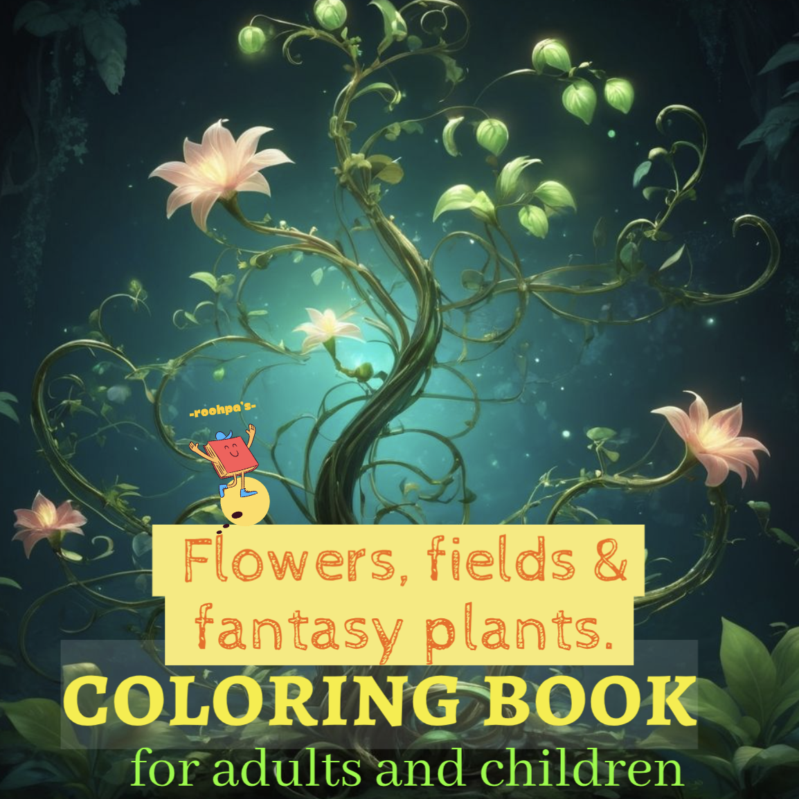 Fantasy plants coloring book